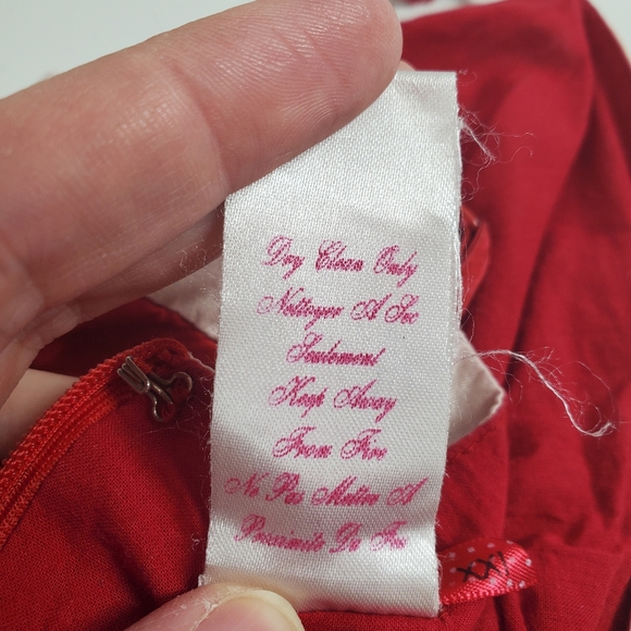 XXI Forever 21 Silk Red Floral Dress - Picture 6 of 13